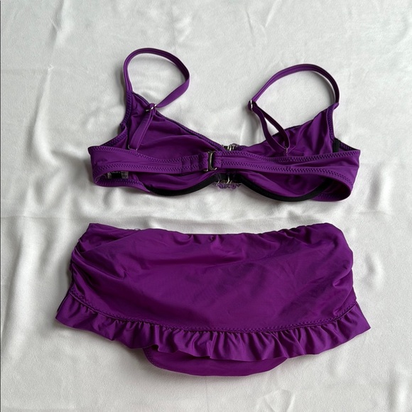 BECCA Vibrant Purple Swimwear with Crystal Accents - Picture 4 of 8